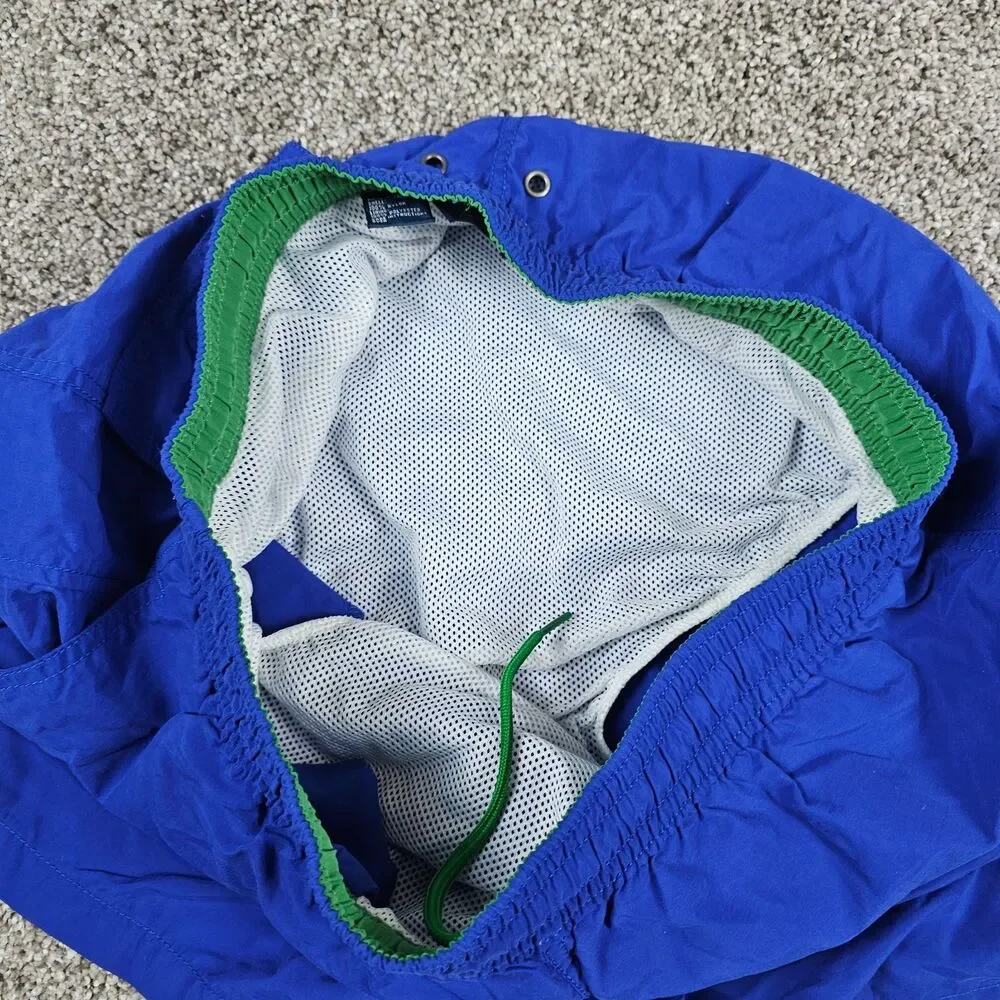 Vintage Polo Ralph Lauren Swim Trunks Men Large Blue Board Shorts Mesh Lined 90s